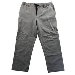 Chubbies Mens Chino Pants Large Gray Casual Straight Drawcord Elastic Waist